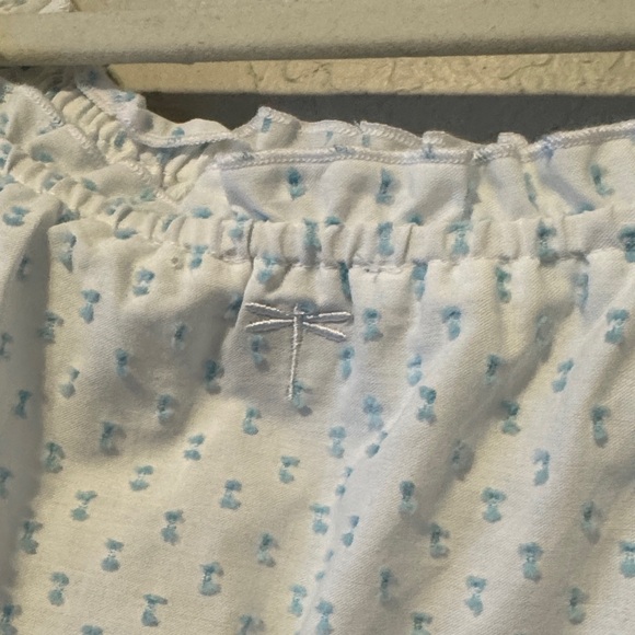 Tyler Boe Women's White and Blue Embroidered Top - Picture 6 of 8